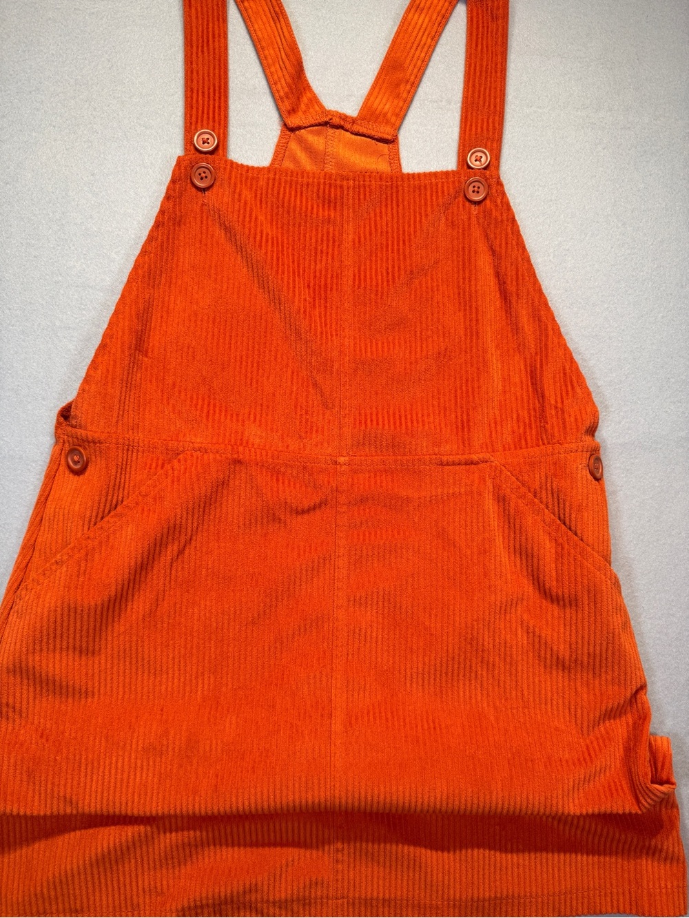 Cat & Jack Bright Orange Corduroy Overalls XL (14/16)